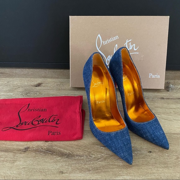 Christian Louboutin Shoes - Christian Louboutin So Kate 120 Denim Pointed Pump